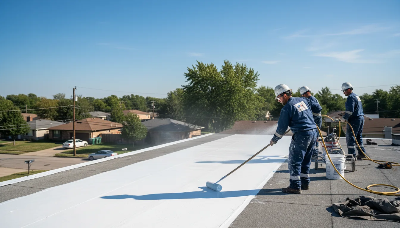 Commercial roof coating in Vinton, IA near me